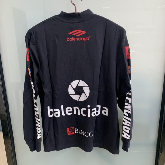 Balenciaga black printed long-sleeved T-shirt - Picture 6 of 7